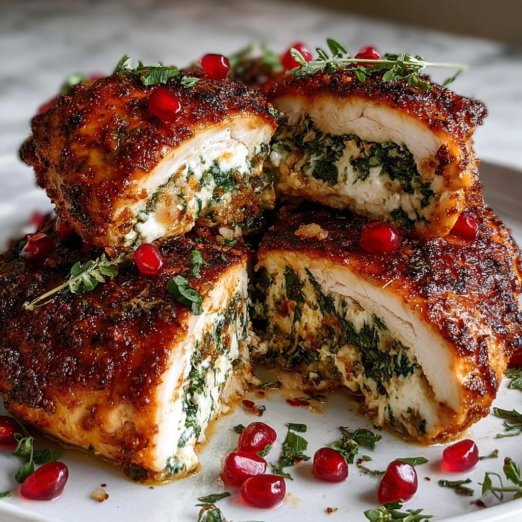 Ricotta and Pomegranate Stuffed Chicken Breast Recipe - Recipe Image