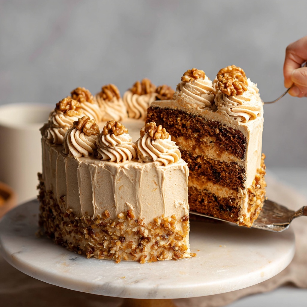 Vegan Coffee Walnut Cake Recipe - Recipe Image