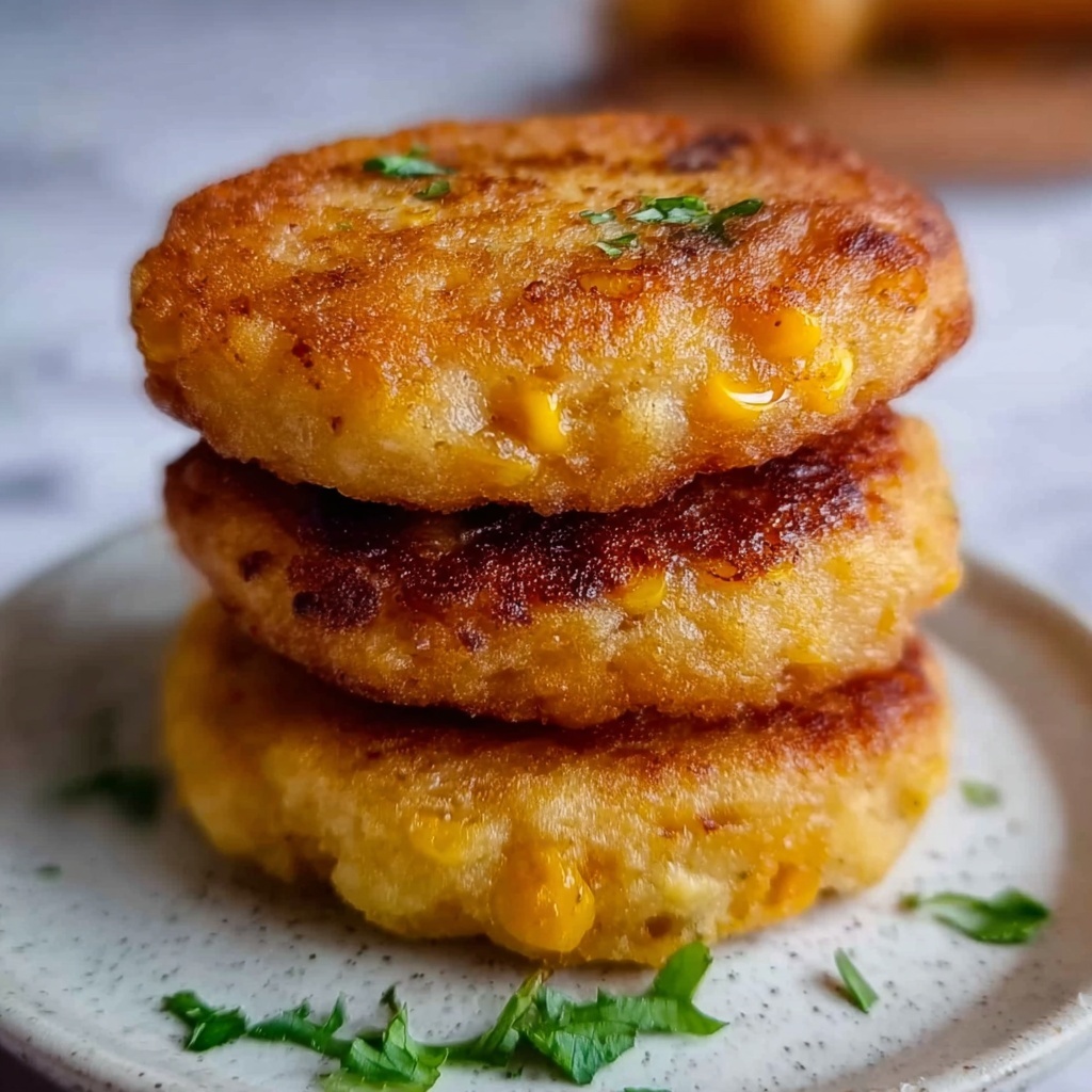 Crispy Cheddar Corn Potato Fritters Recipe - Recipe Image