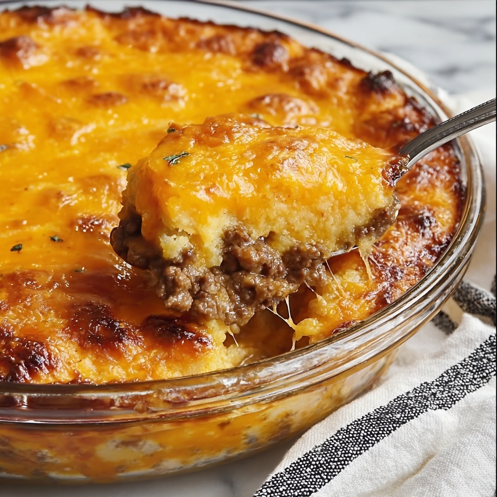Cheddar Bay Ground Beef Cobbler Recipe - Recipe Image