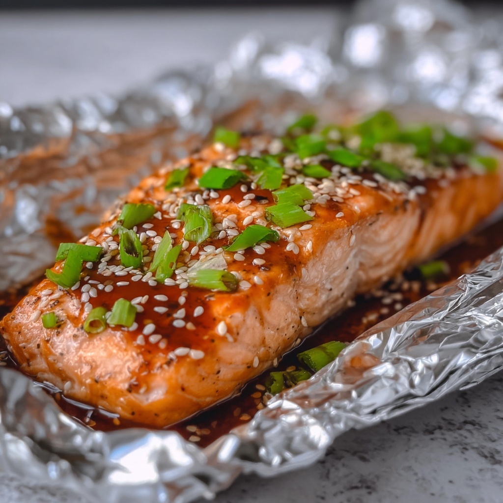 Asian Salmon in Foil Recipe - Recipe Image