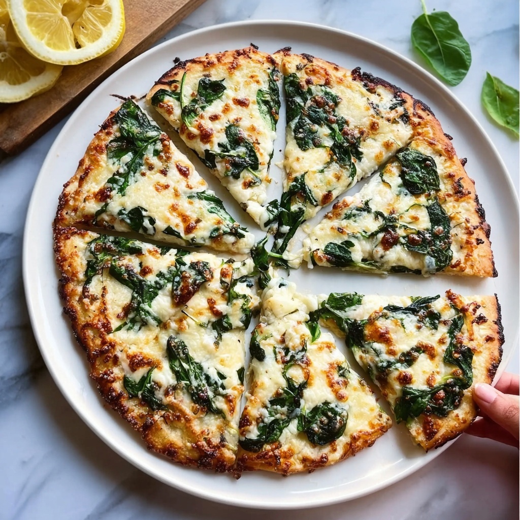 Spinach White Pizza Recipe - Recipe Image
