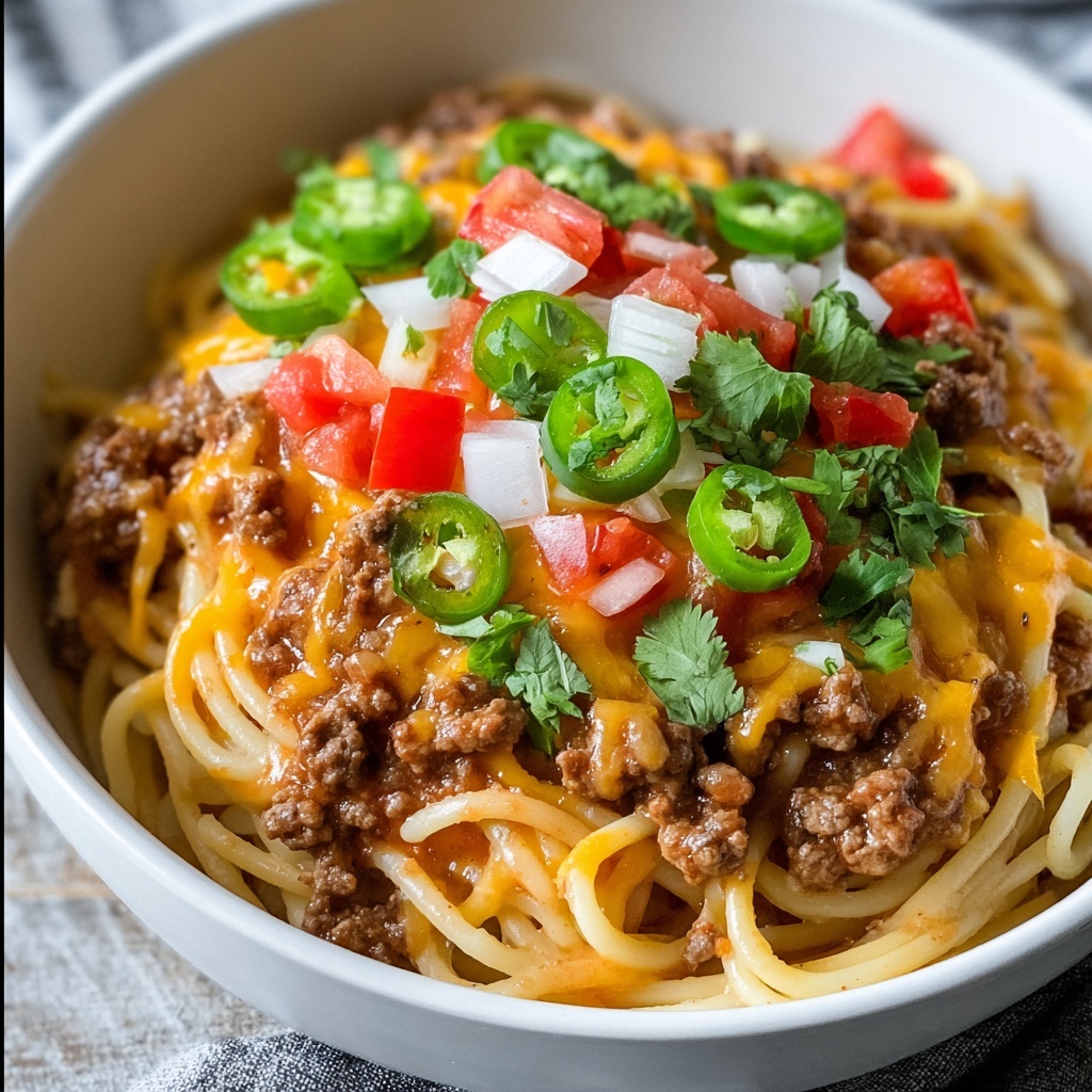 Taco Spaghetti Recipe - Recipe Image
