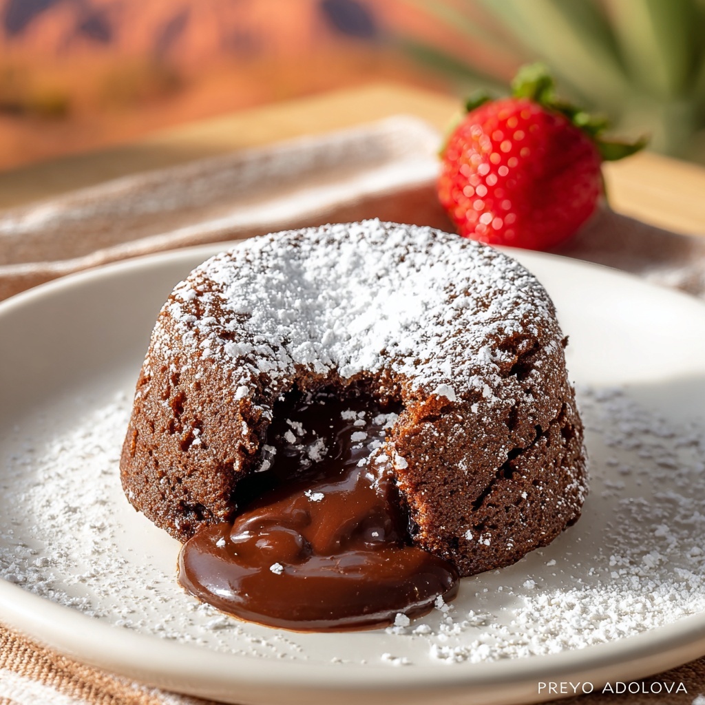 Air Fryer Chocolate Molten Lava Cakes Recipe - Recipe Image