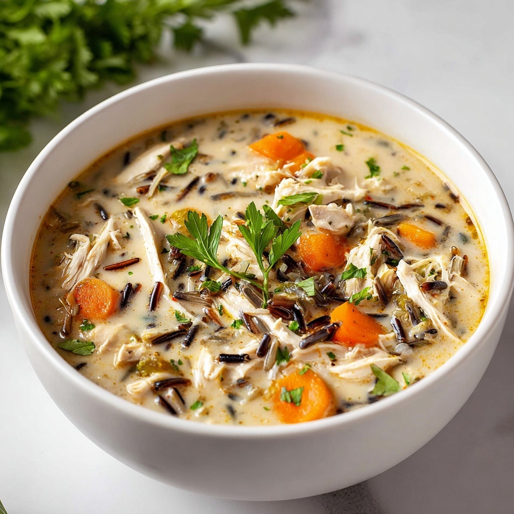Healthy Chicken Wild Rice Soup Recipe - Recipe Image