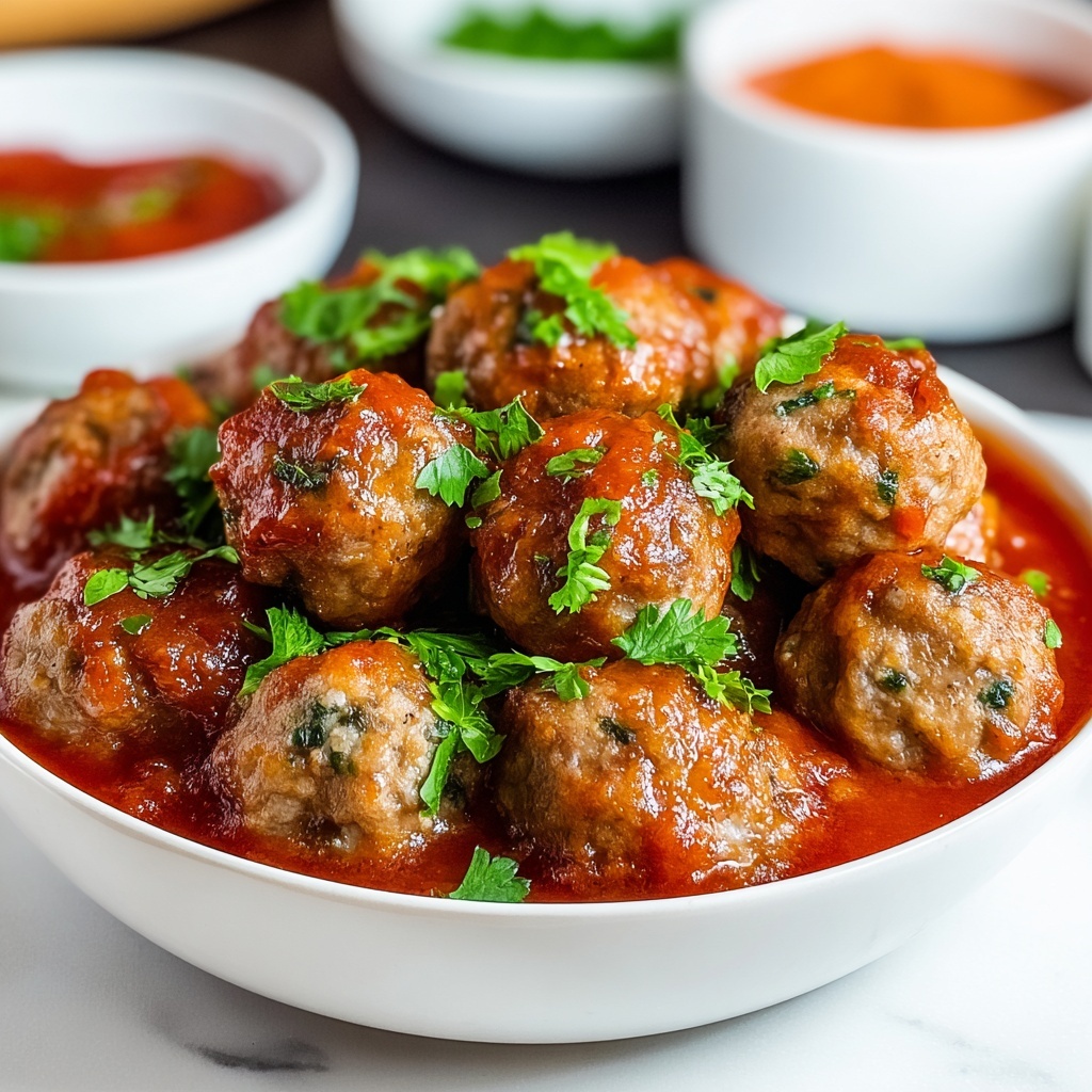 Mini Meatballs with Marinara Sauce Recipe - Recipe Image