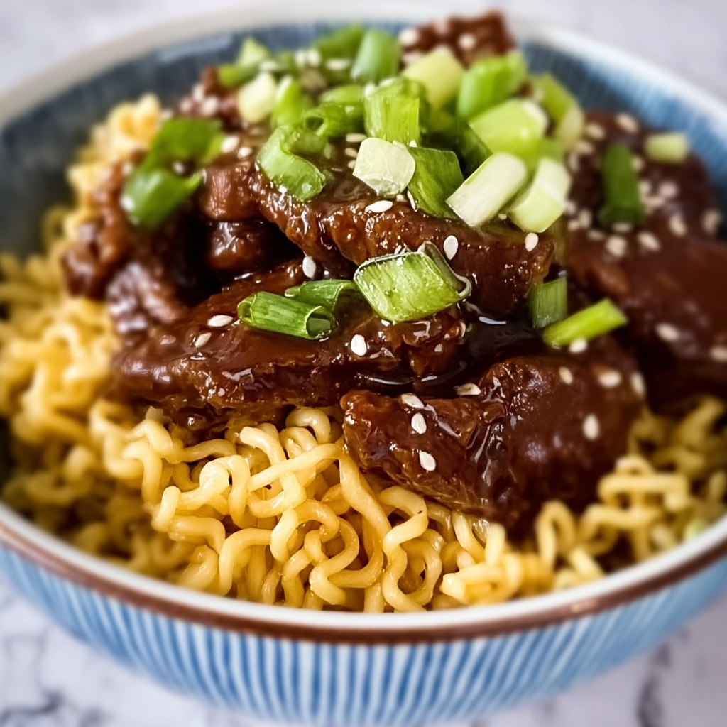 Honey Soy Crispy Beef and Noodles Recipe - Recipe Image
