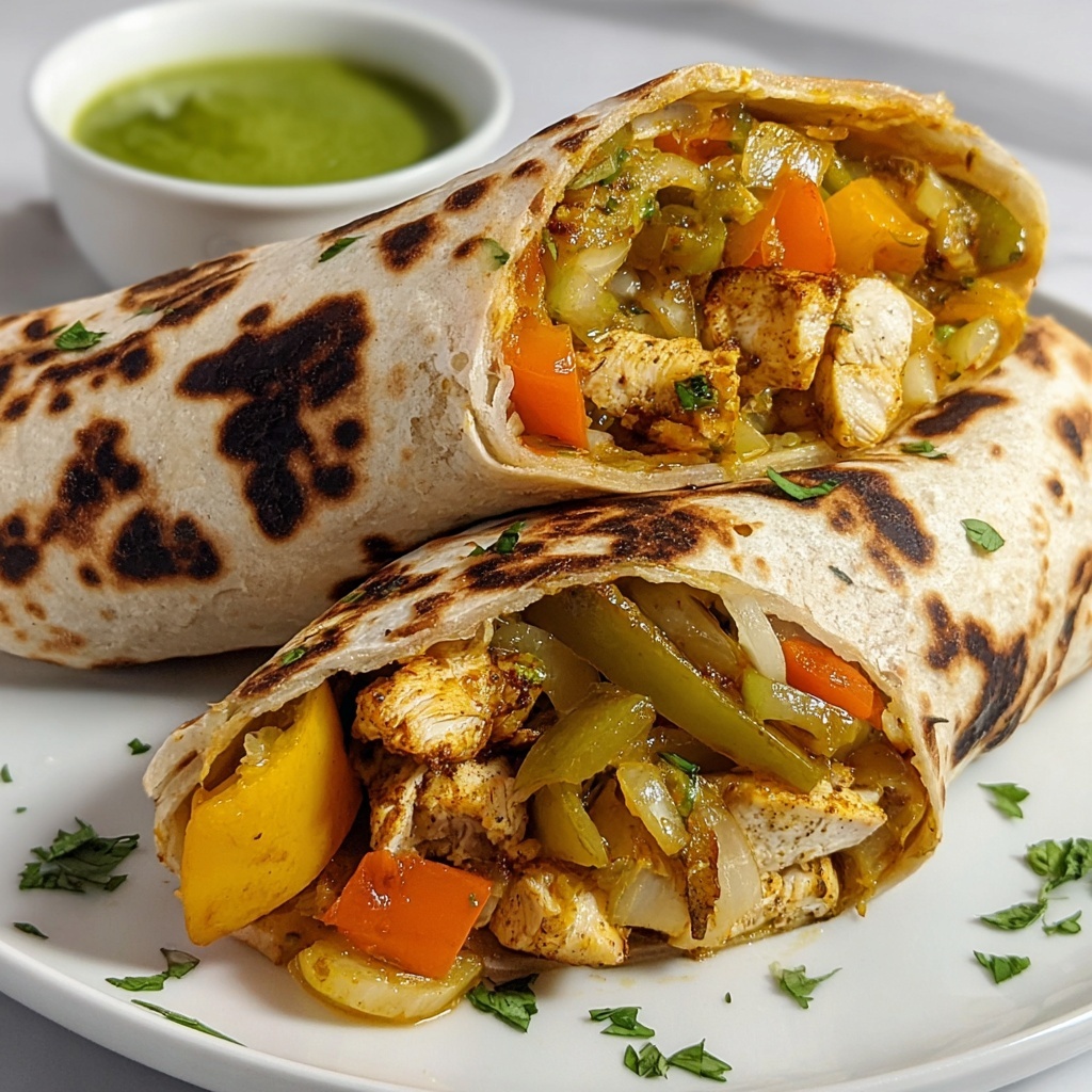 Chicken Fajita Burrito Recipe - Recipe Image