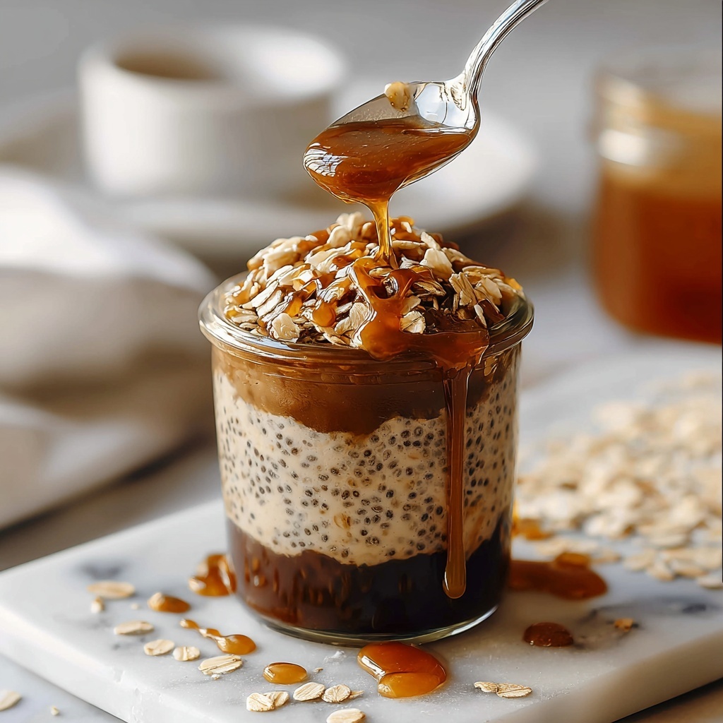 Caramel Macchiato Overnight Oats Recipe - Recipe Image