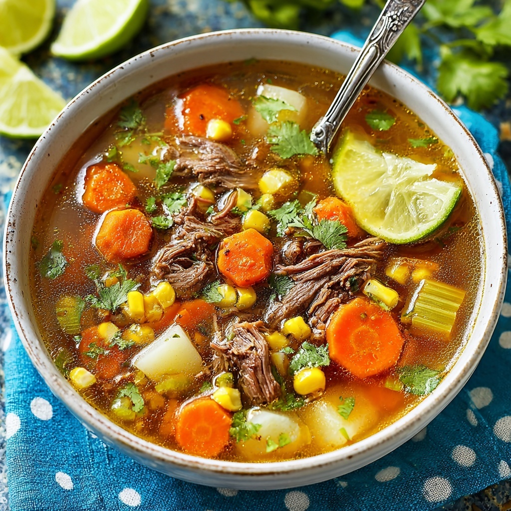 Caldo de Res (Mexican Beef and Vegetable Soup) Recipe - Recipe Image