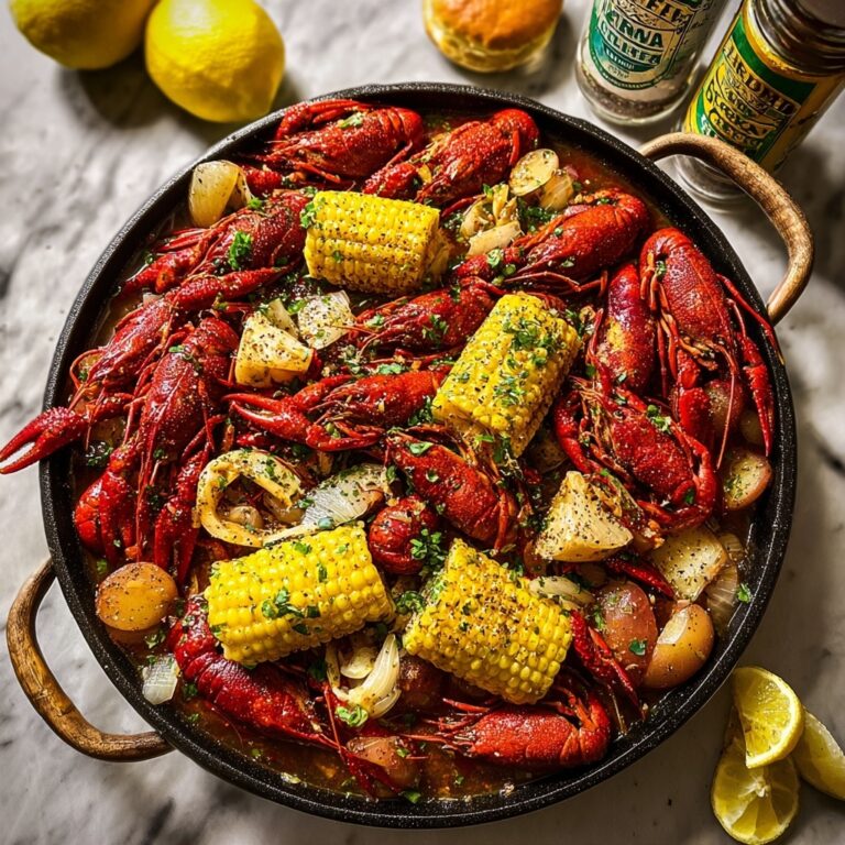 Stovetop Crawfish Boil with Garlic Butter Sauce Recipe