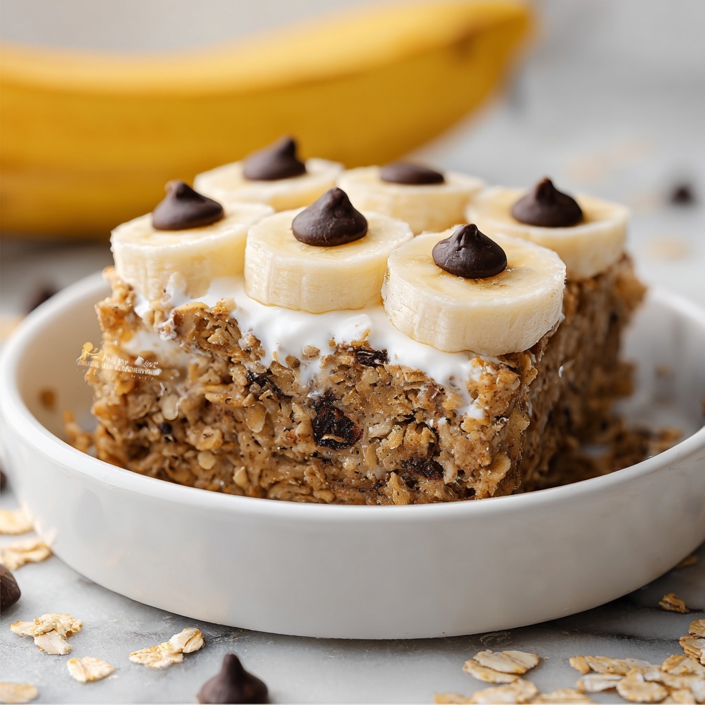 Baked Banana Chocolate Chip Oatmeal Recipe - Recipe Image