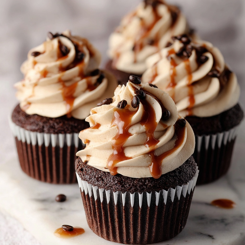 Chocolate Espresso Cupcakes with Salted Caramel Buttercream Recipe - Recipe Image
