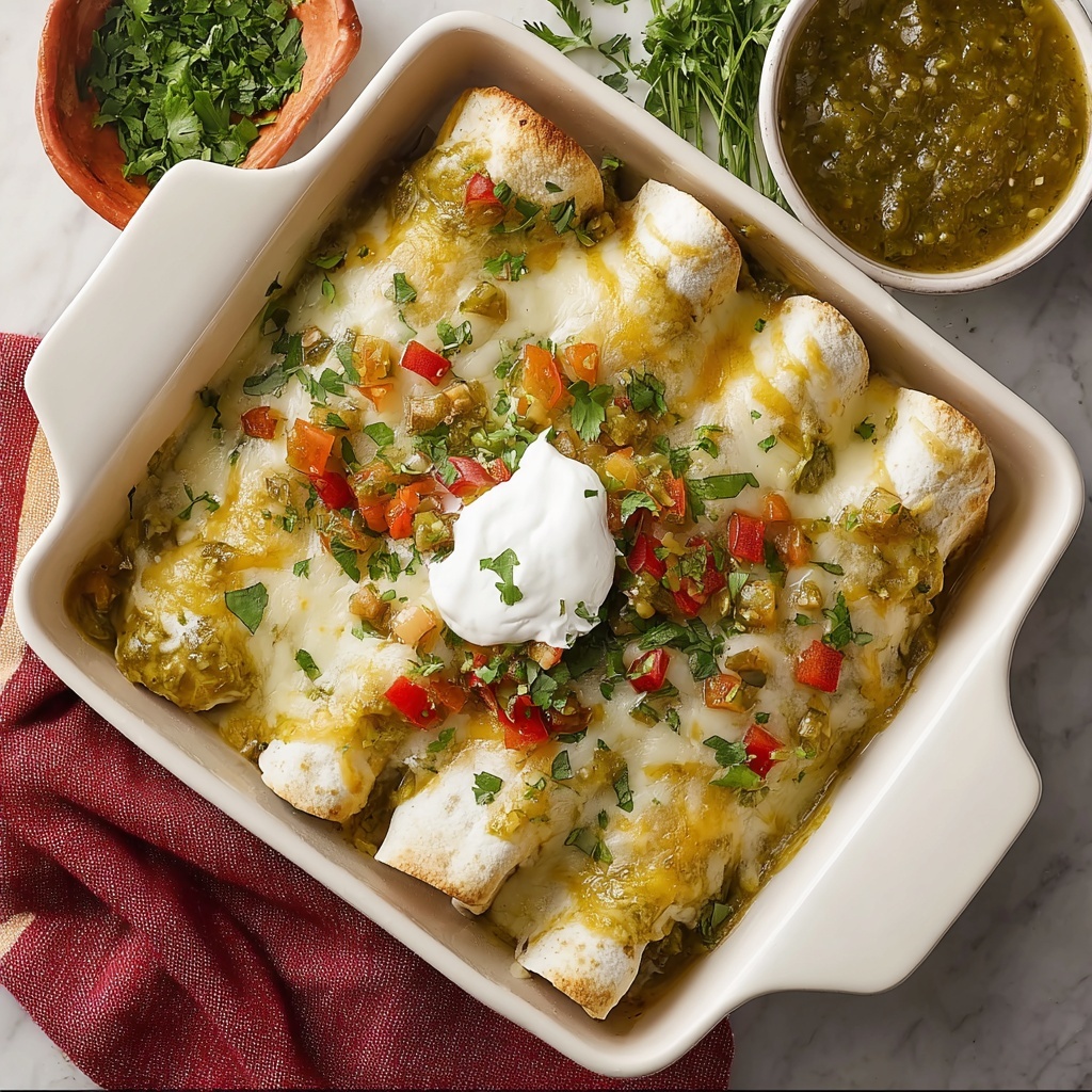 Salsa Verde Chicken Enchiladas Recipe - Recipe Image