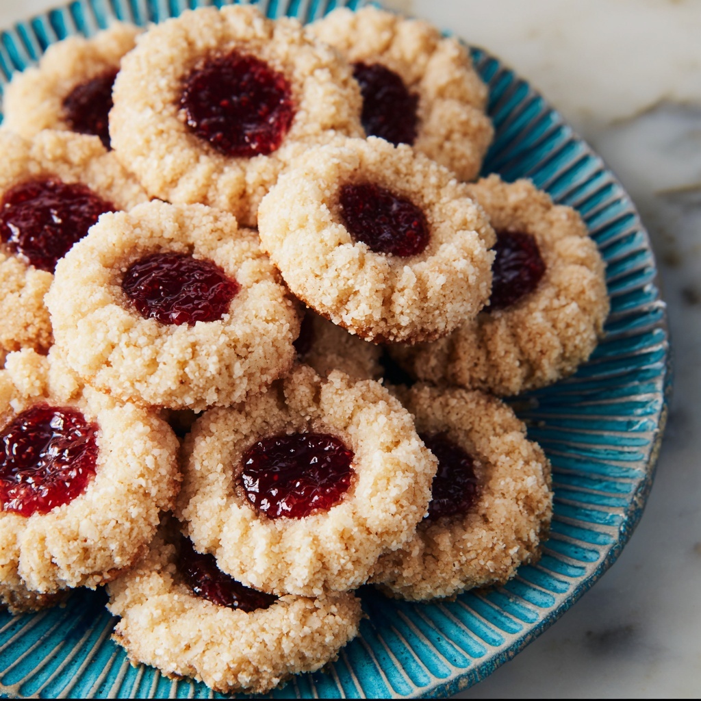 Italian Almond and Honey Thumbprint Cookies Recipe - Recipe Image