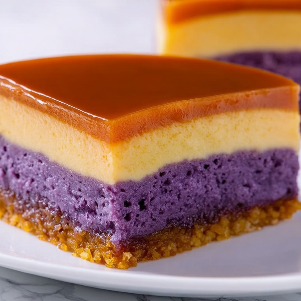 Ube Leche Flan Cake Recipe - Recipe Image