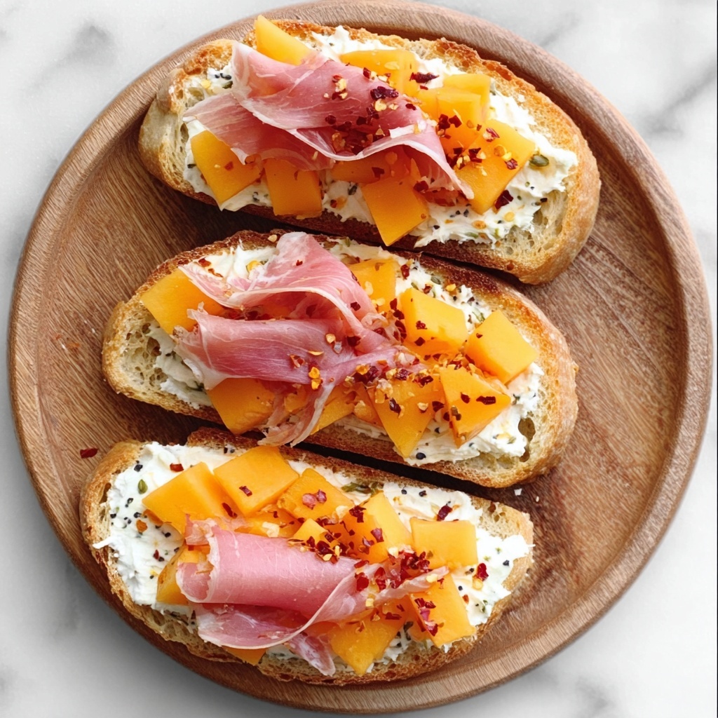 Melon Burrata Toast with Chili Honey Recipe - Recipe Image