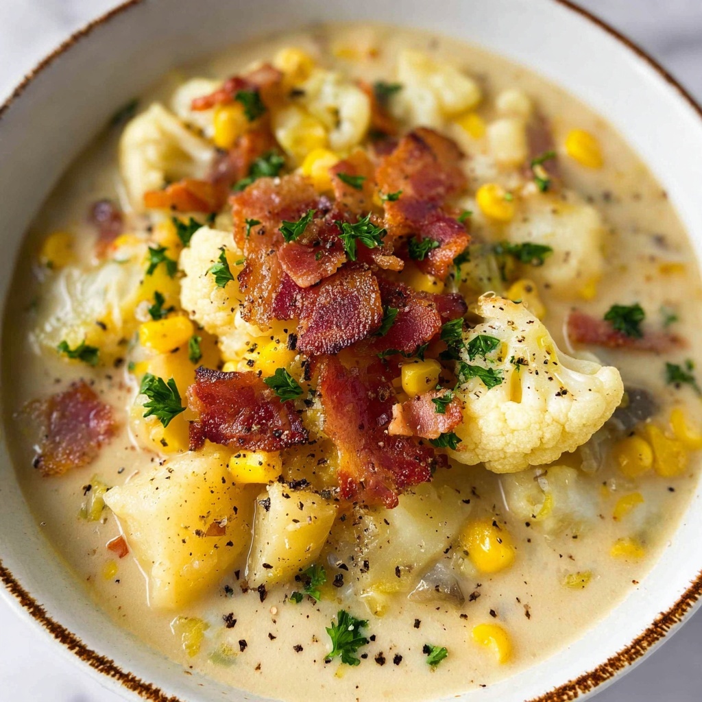 Slow Cooker Cauliflower Corn Chowder Recipe - Recipe Image