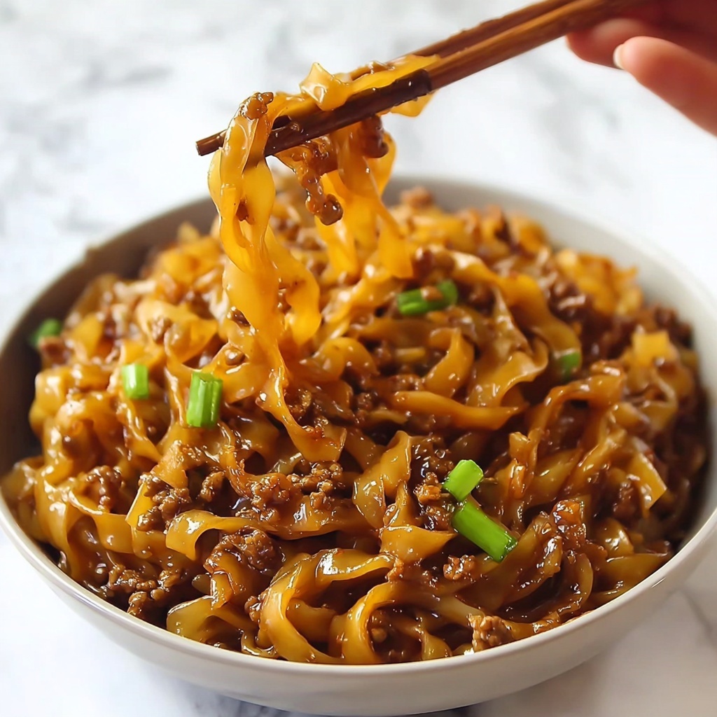 Mongolian Ground Beef Noodles Recipe - Recipe Image
