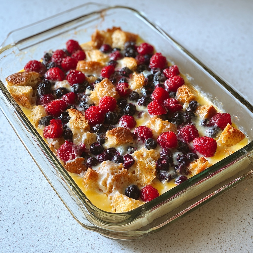 Overnight Breakfast Casserole with Bacon and Cheddar Recipe - Recipe Image