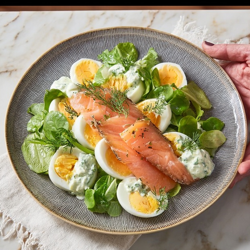 Potato Salad with Hot Smoked Salmon Recipe - Recipe Image