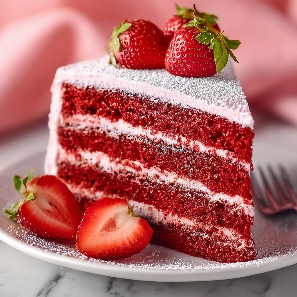 Strawberry Velvet Cake Recipe - Recipe Image