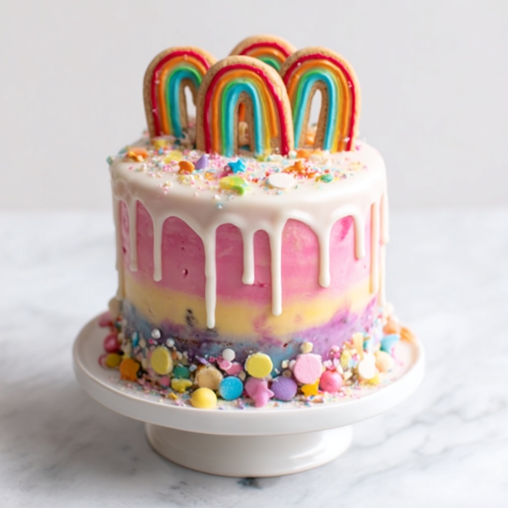 Rainbow Drip Cake Magic Recipe - Recipe Image