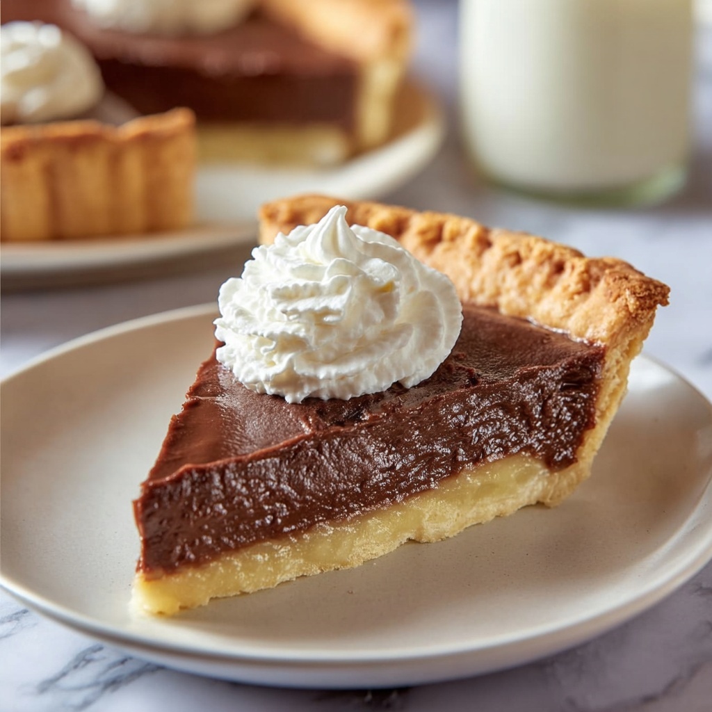 Old-Fashioned Chocolate Pudding Pie Recipe - Recipe Image
