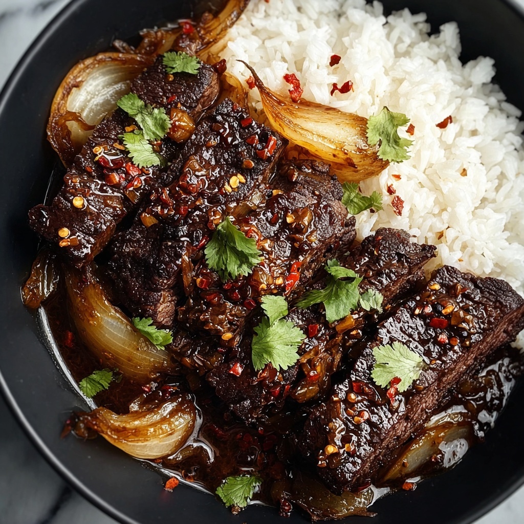 Sweet Savory Caramelized Pulled Beef Recipe - Recipe Image