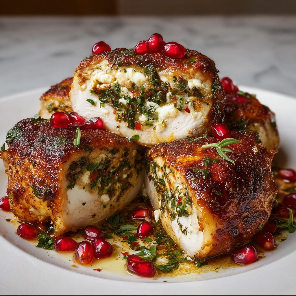 Ricotta and Pomegranate Stuffed Chicken Breast Recipe - Recipe Image