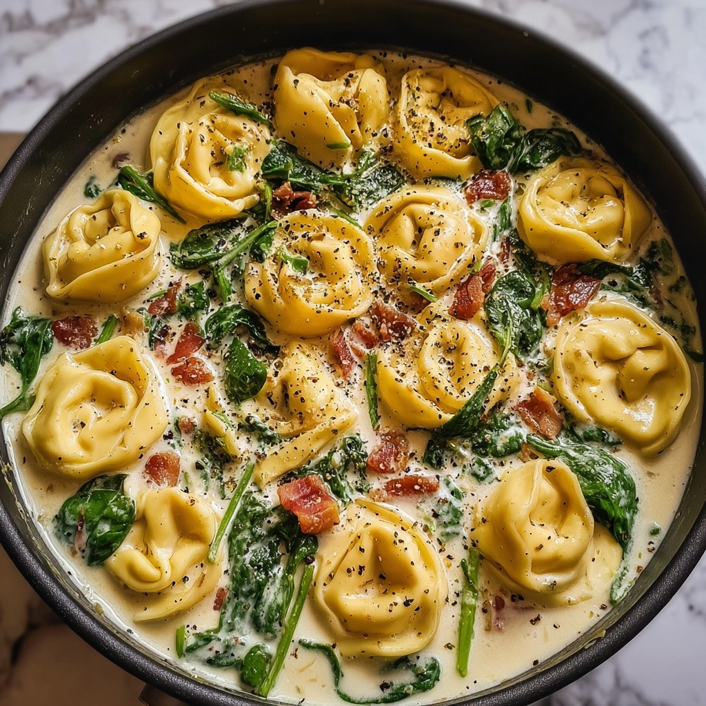 Creamy Tortellini with Spinach Recipe - Recipe Image