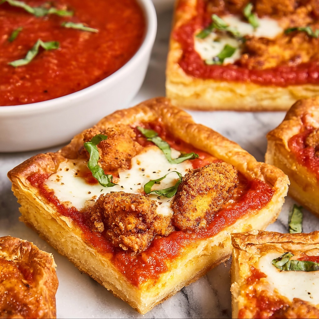 Chicken Parmesan Puff Pastry Bites Recipe - Recipe Image