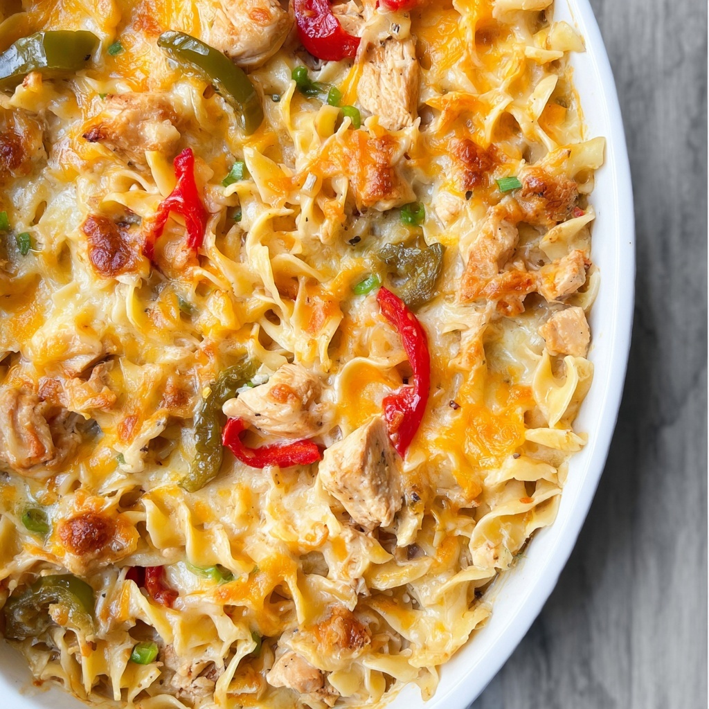 Chicken Fajita Noodle Casserole Recipe - Recipe Image