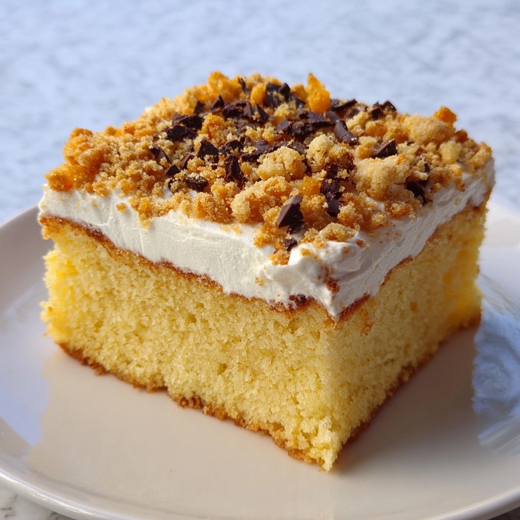 Butterfinger Poke Cake Recipe - Recipe Image
