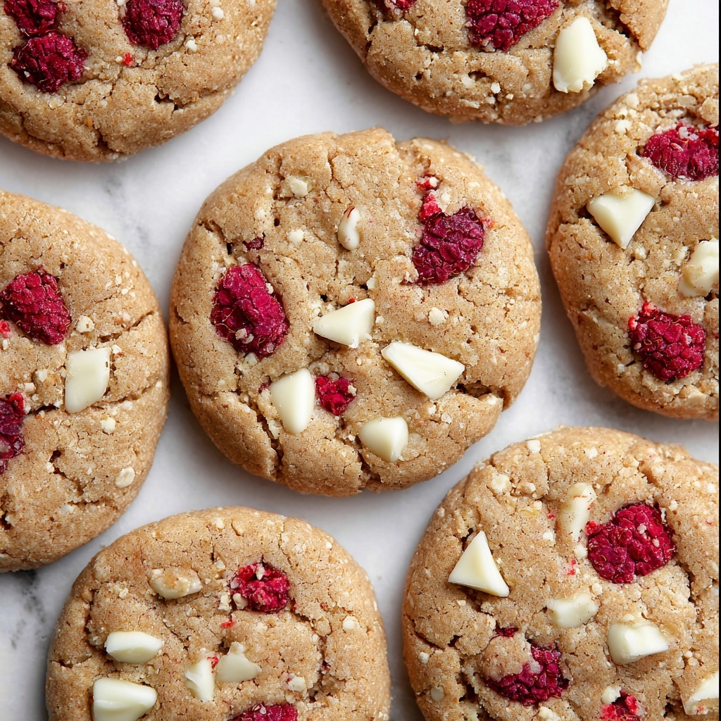 Raspberry White Chocolate Almond Flour Cookies Recipe - Recipe Image