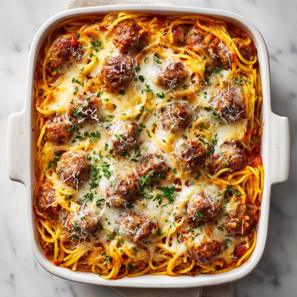 Baked Spaghetti and Meatballs Recipe - Recipe Image