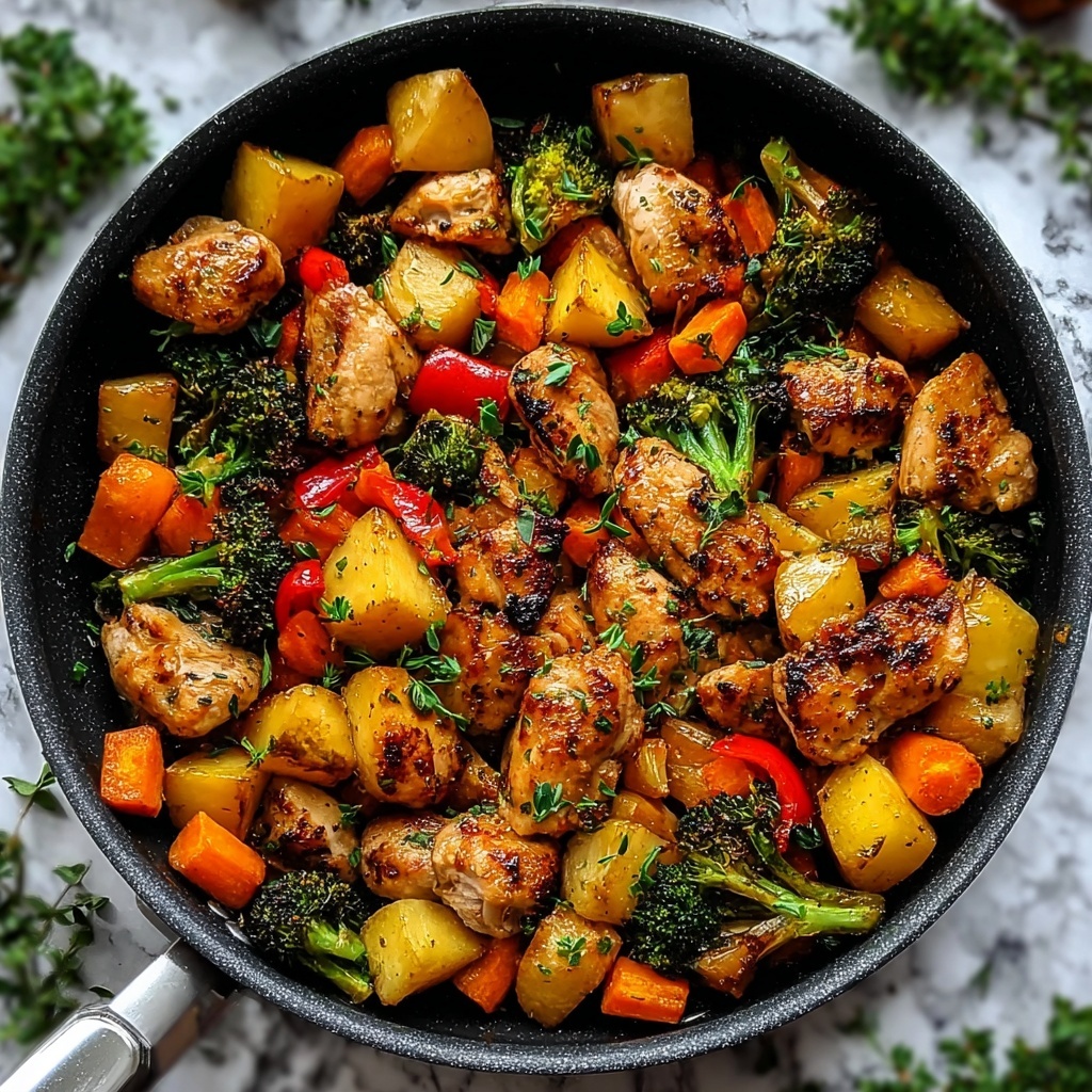 Easy One Pan Chicken and Veggies Recipe - Recipe Image