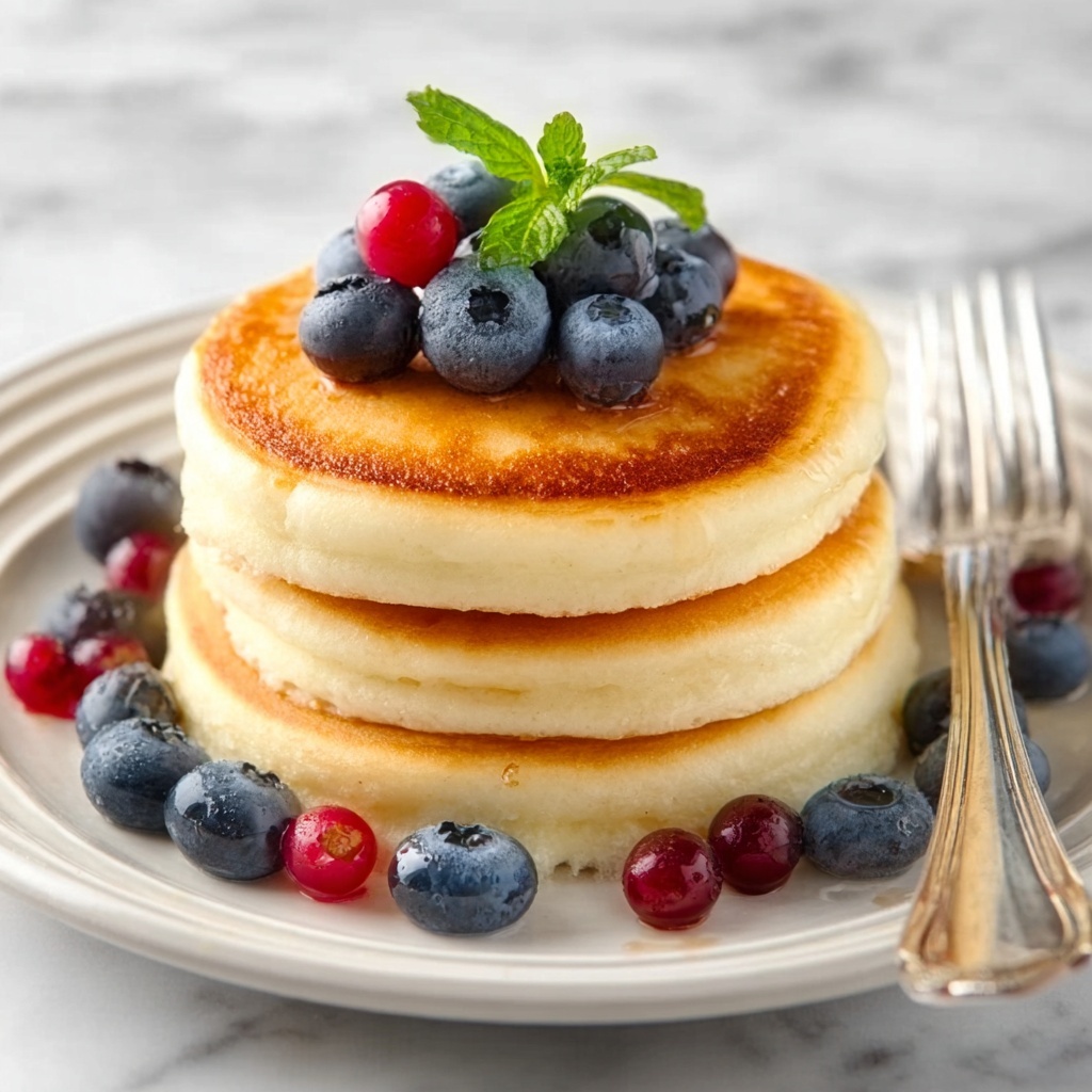 Fluffy Pancakes with Homemade Custard Filling Recipe - Recipe Image