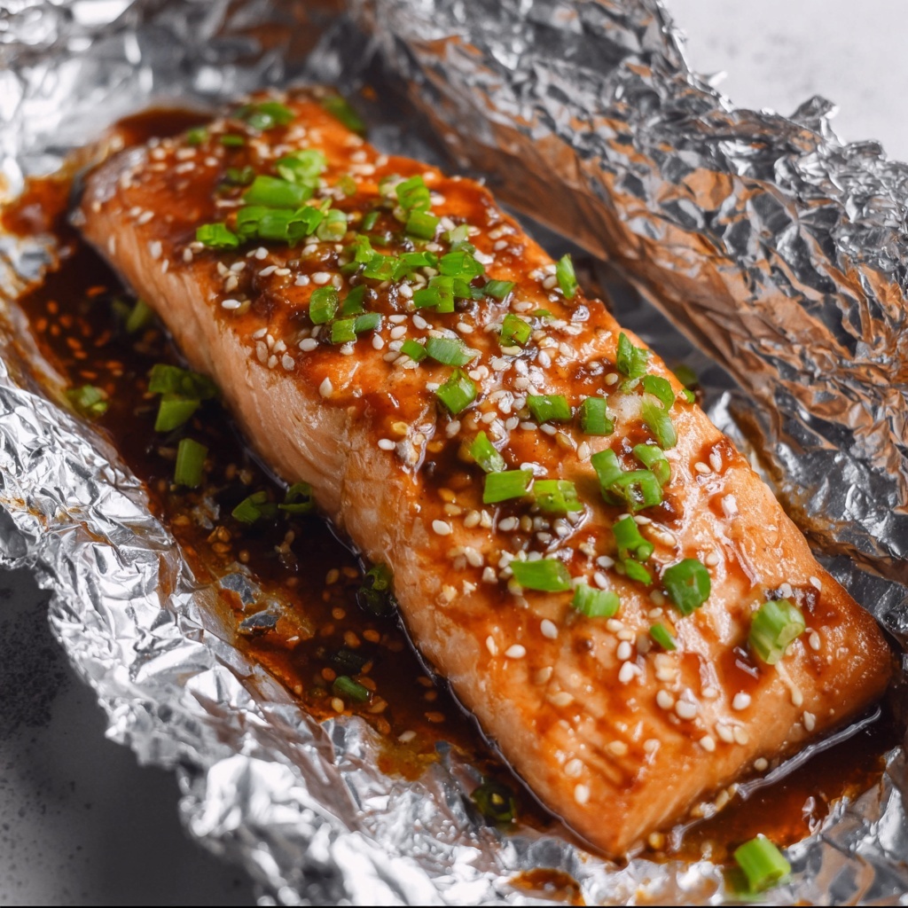 Asian Salmon in Foil Recipe - Recipe Image