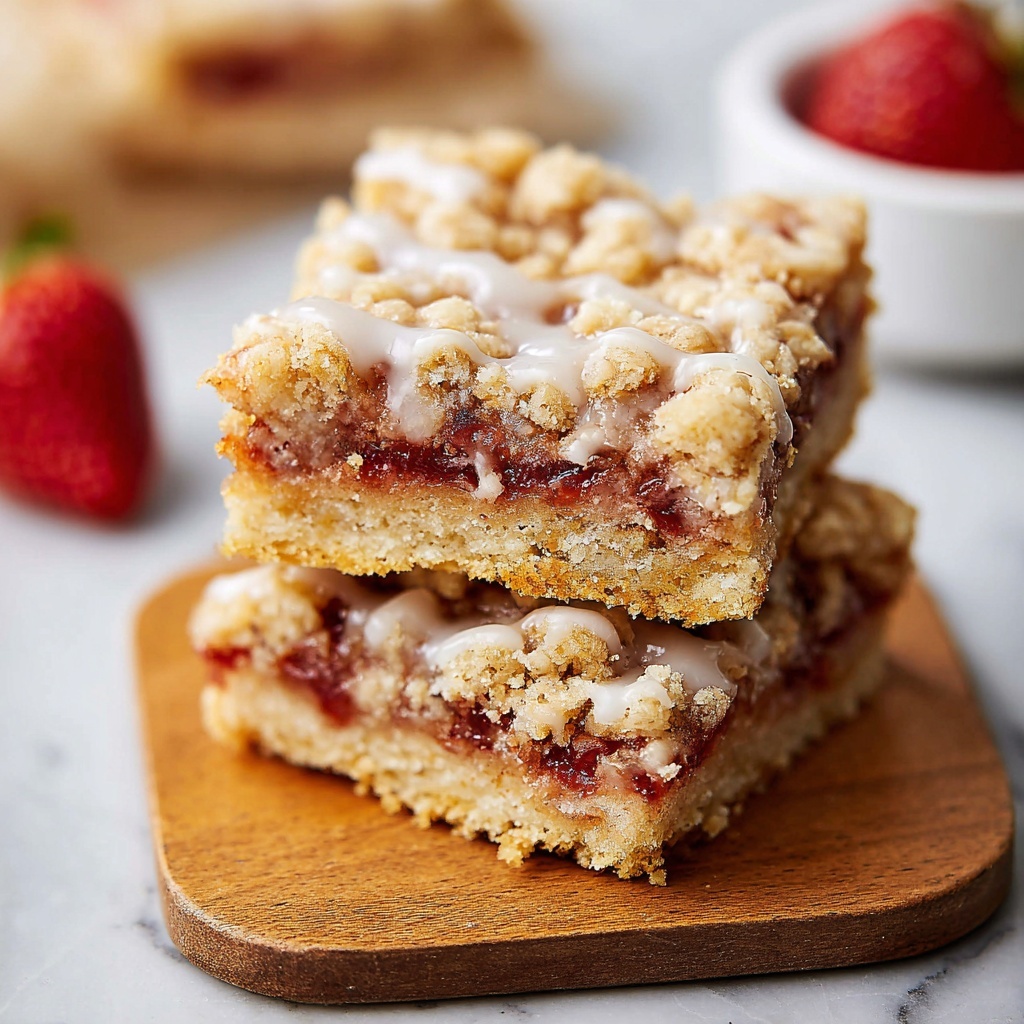 Strawberry Oatmeal Bars Recipe - Recipe Image