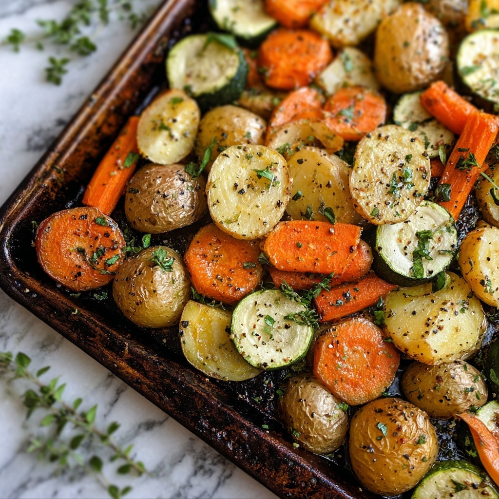 Roasted Potatoes, Carrots, and Zucchini Recipe - Recipe Image