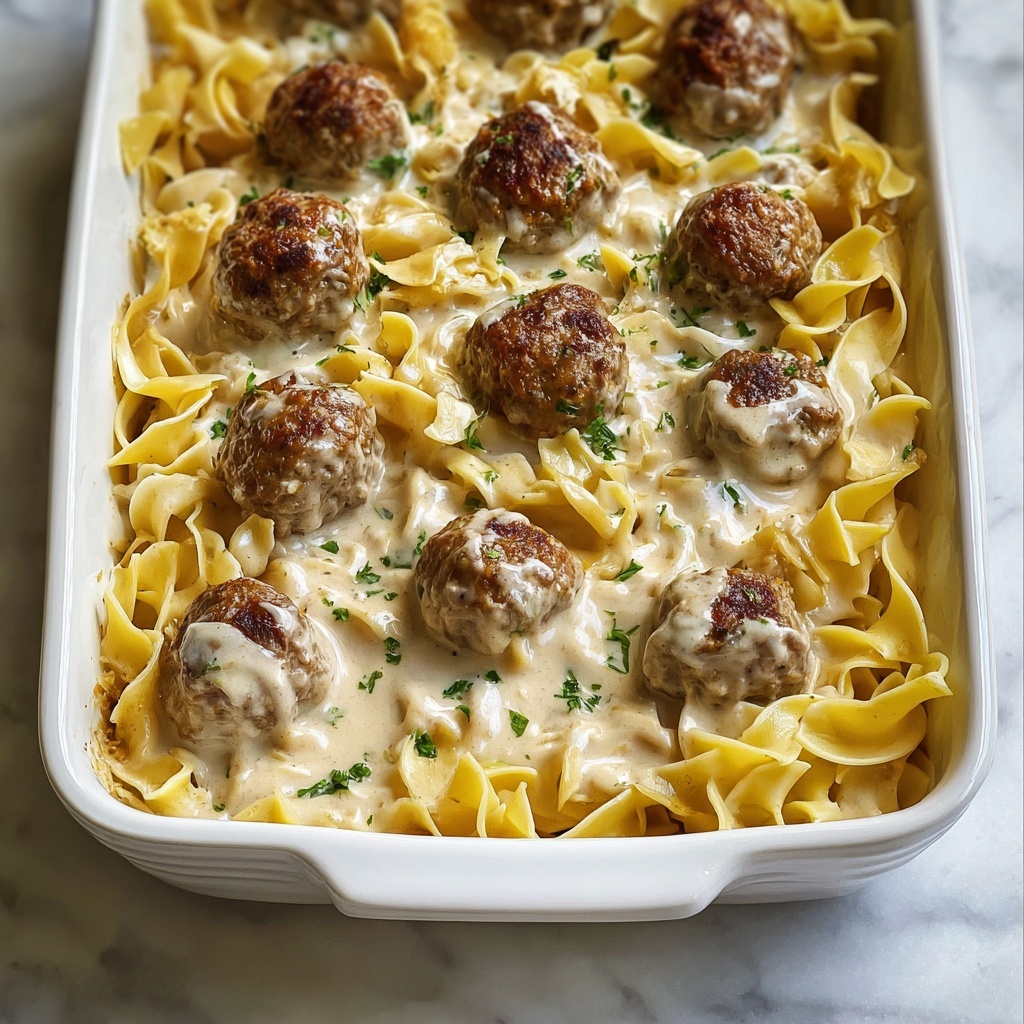 Swedish Meatball Noodle Bake Recipe - Recipe Image
