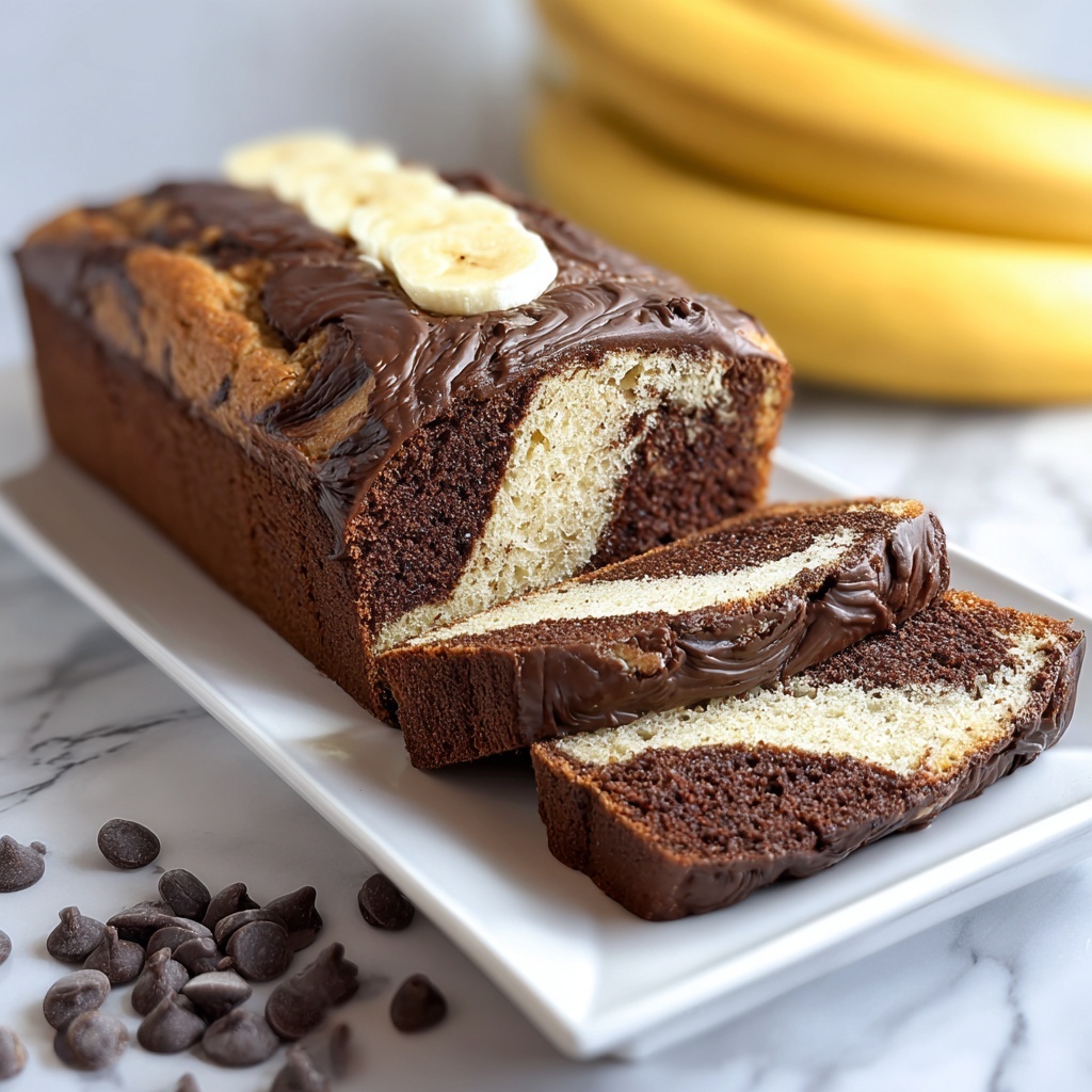 Chocolate Marble Banana Bread Recipe - Recipe Image