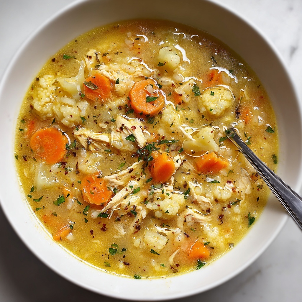 Anti-Inflammatory Cauliflower Chicken Soup Recipe - Recipe Image