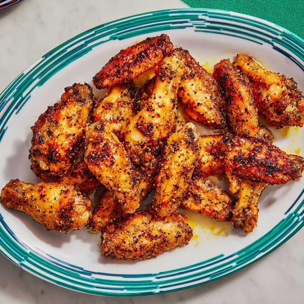 Lemon Pepper Chicken Wings with Lemon Butter Glaze Recipe - Recipe Image