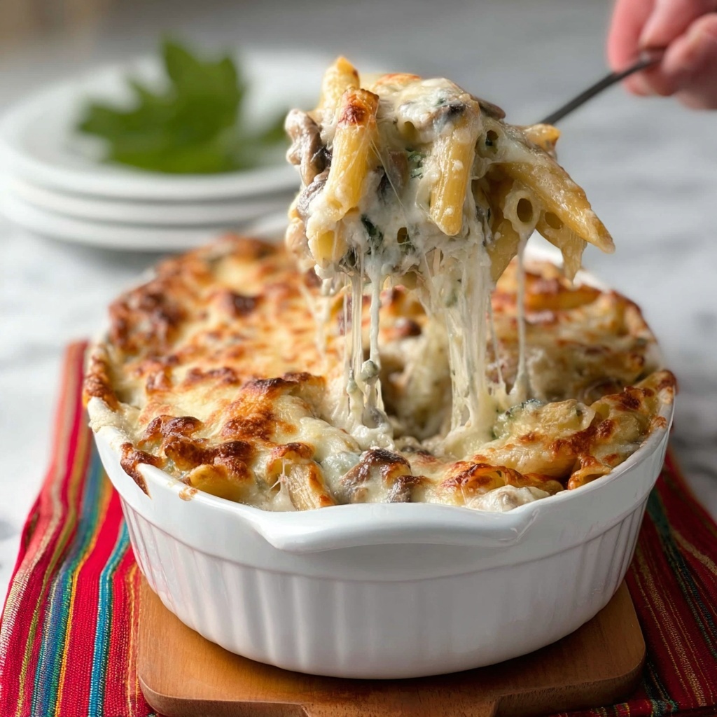 Cheesy Spinach Dip Chicken Pasta Recipe - Recipe Image