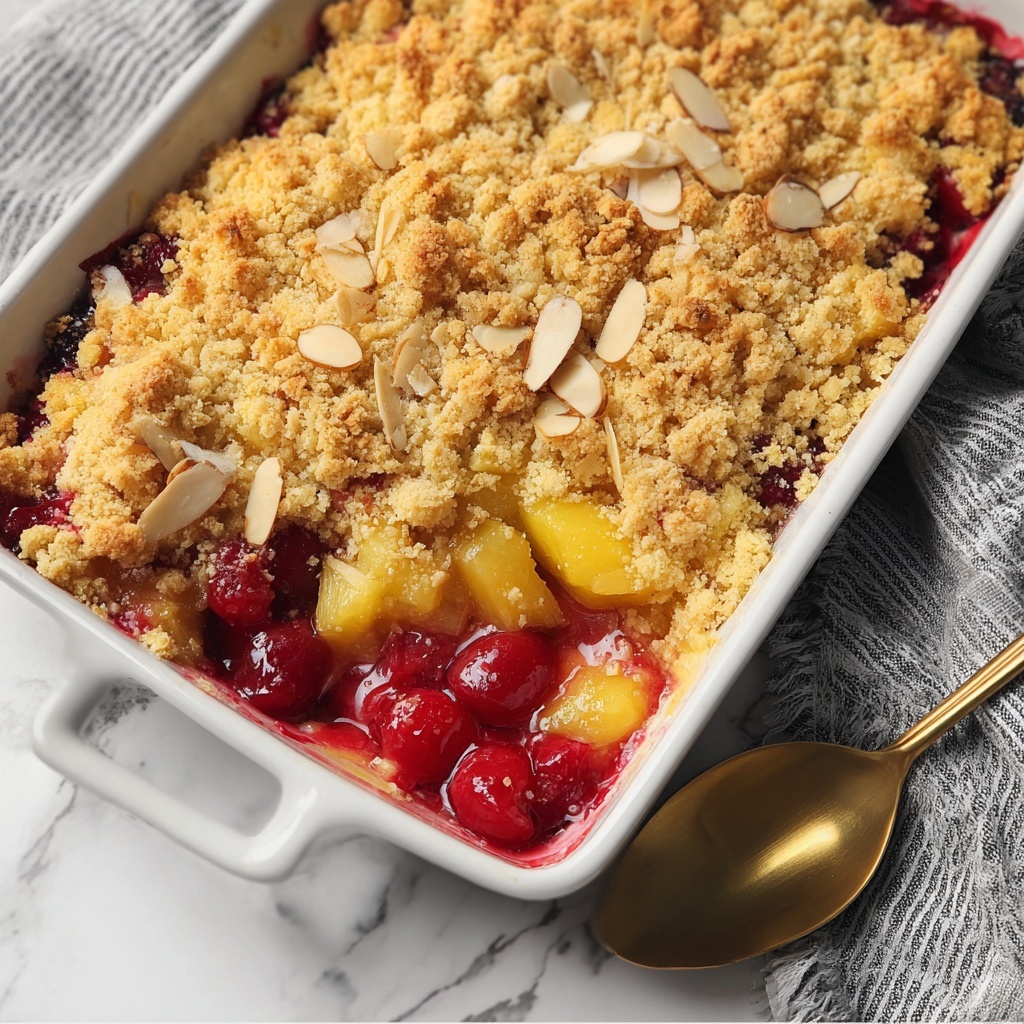 Easy Pineapple Cherry Dump Cake Recipe - Recipe Image