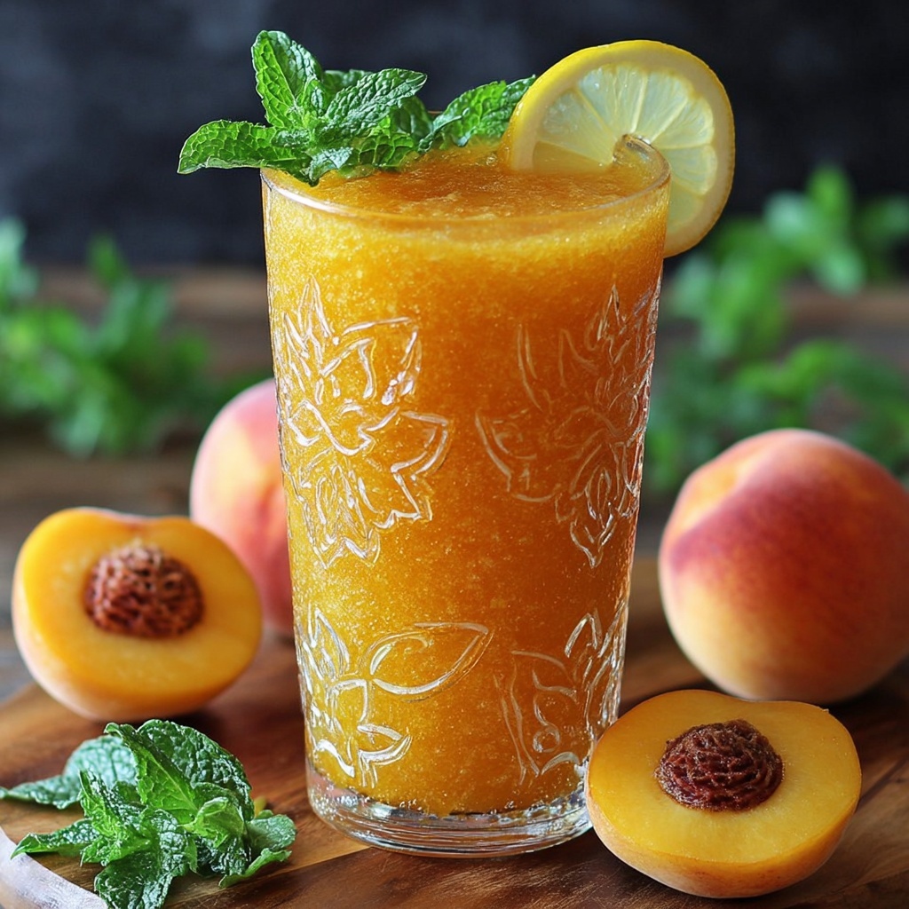 Peach Lemonade Slushie: The Ultimate Summer Refreshment Recipe - Recipe Image