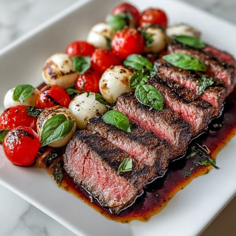 Balsamic Caprese Grilled Flank Steak Recipe