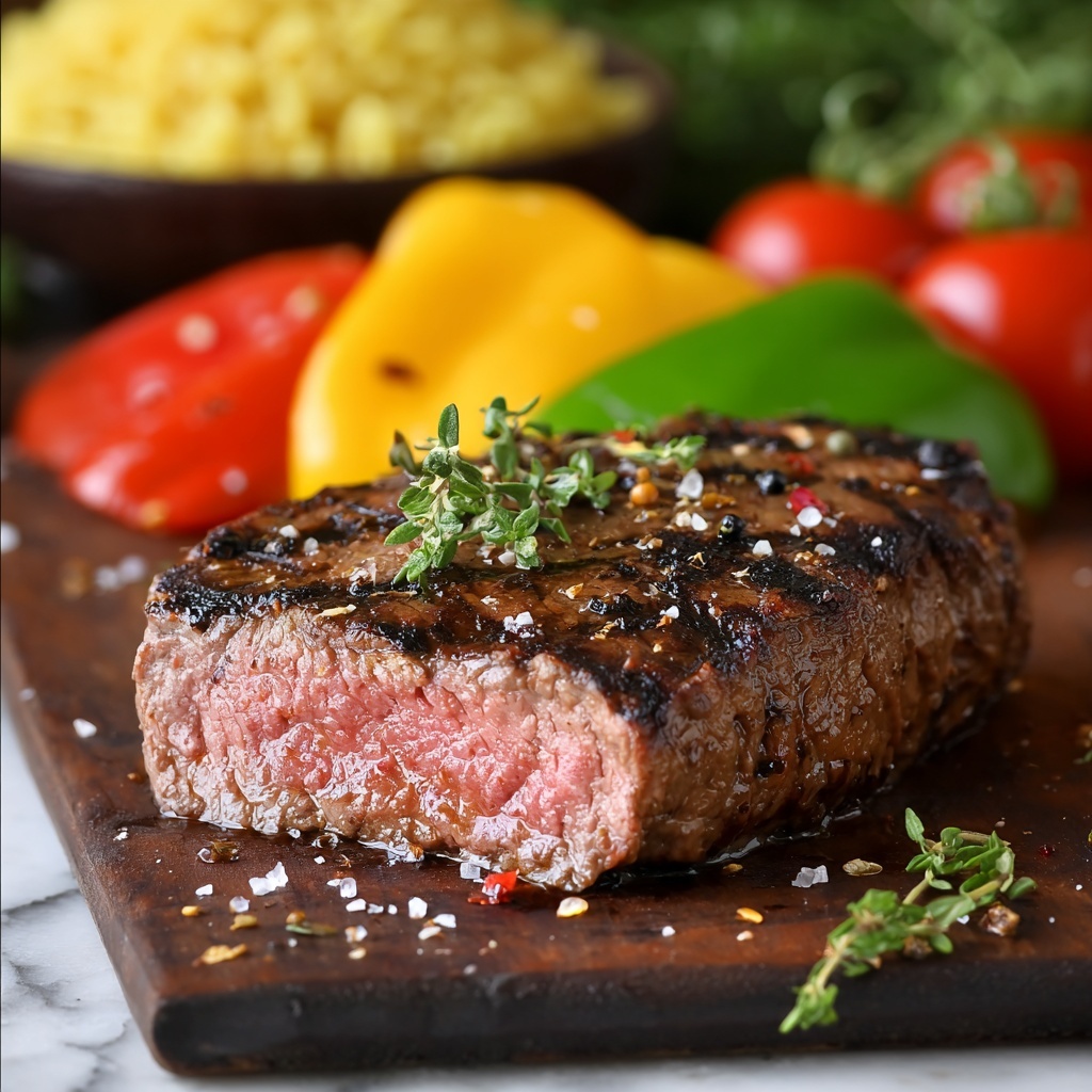 Pepper Steak with Bell Peppers and Onion Recipe - Recipe Image